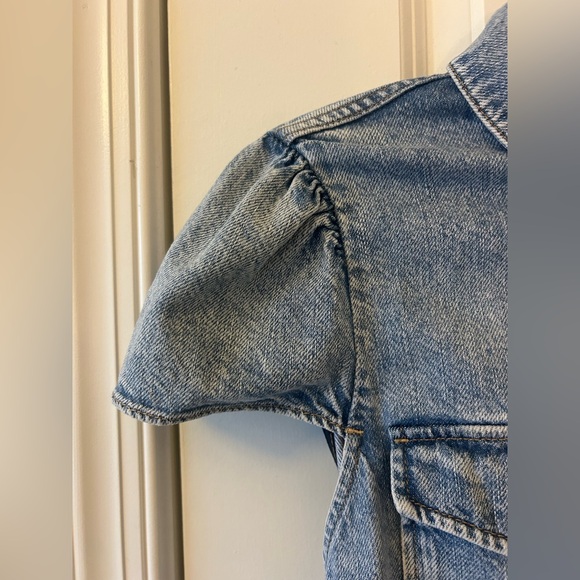 ALICE + OLIVIA Miranda belted tiered denim mini dress 
Size: 8 - Picture 5 of 14